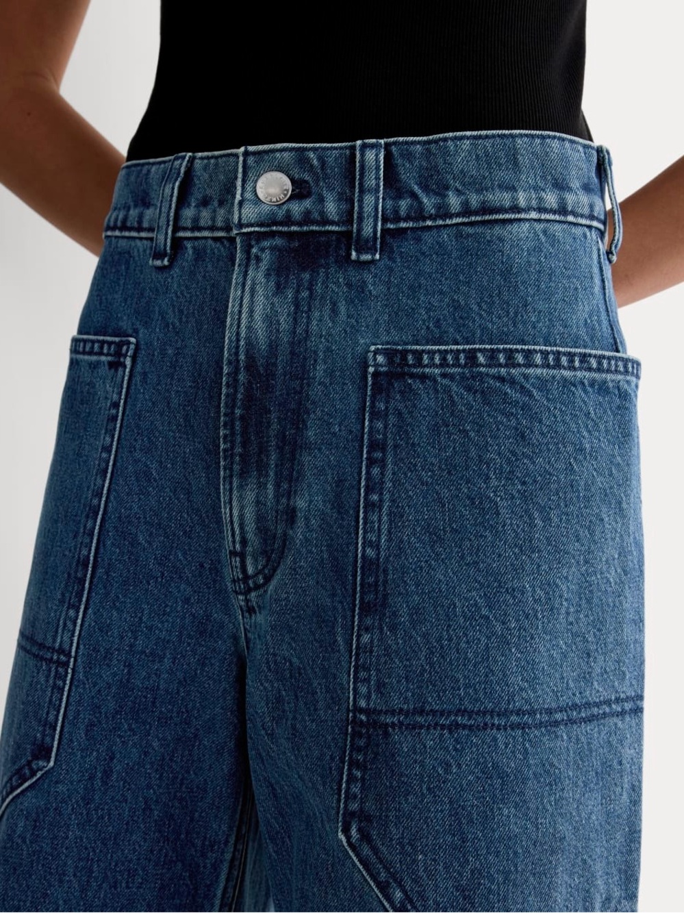 Everlane The Way High Gardener Cropped Jeans in Diamond Stone Blue Size 31 - Picture 5 of 12